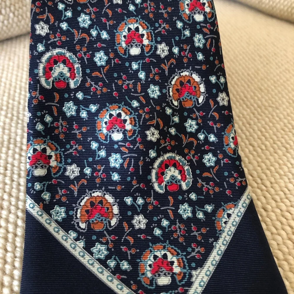 Mario Valentino Floral Men's Tie Silk